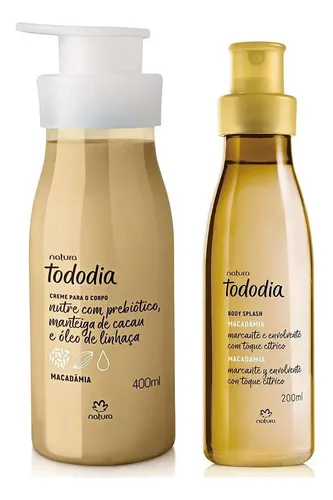 Crema Hidratante 400ml + Body Splash 200ml Macadamia Natura