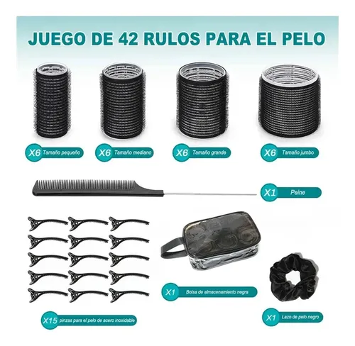 42 Tubos Para Rizar Cabello Abrazadera Plástica Para Cabello