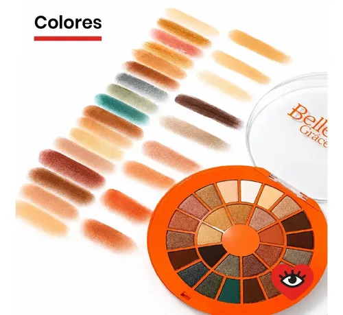 Paleta Sombras De Ojos 27 Colores Mate Brillante Maquillaje Rostro Veoquiero