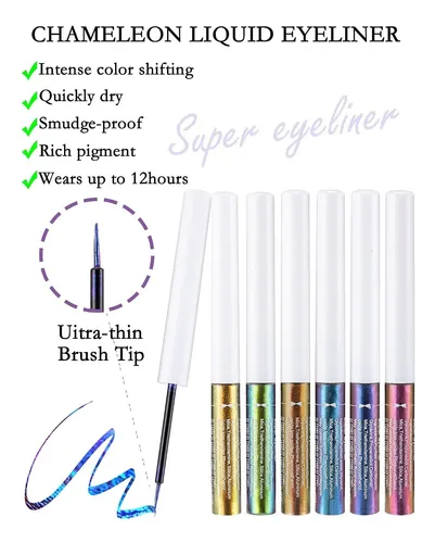 Liner Líquido Multichrome Chameleon 6 Colores Con Purpurina