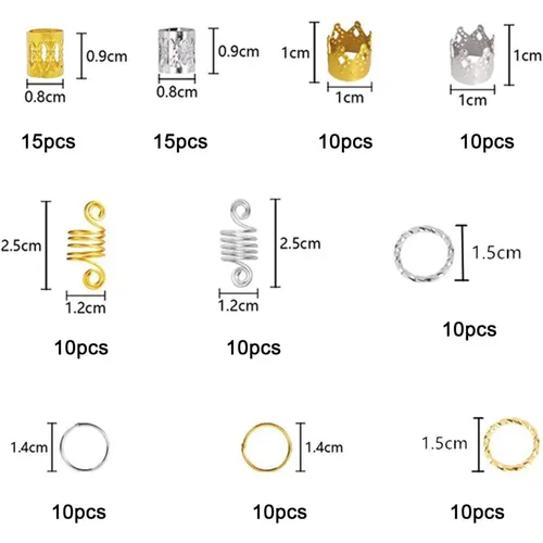 110 Piezas Adornos Para Pelo De Trenza Y Trenzado Accesorios