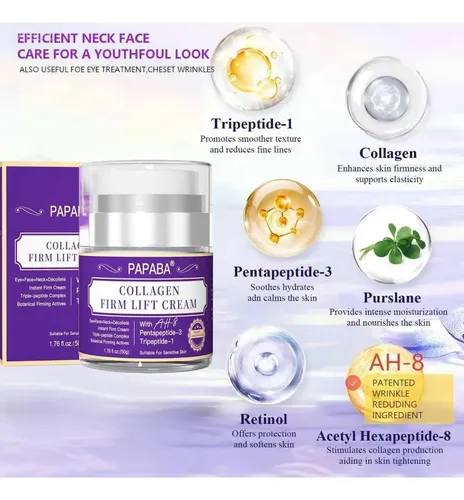 Crema Facial Firmeza Cuello Y Ojos Papaba Ah-8