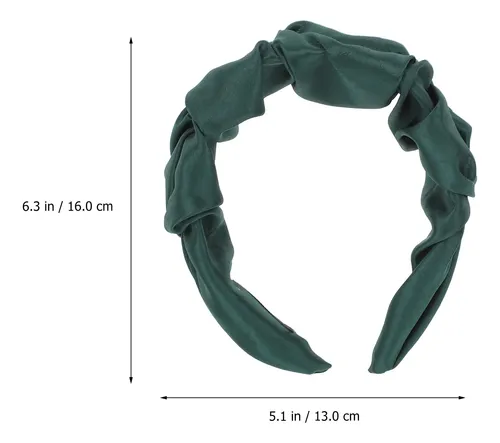 Diadema Verde Vintage Estilo Ancho Elegante