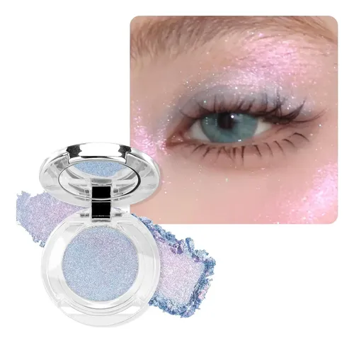 Paleta De Sombras Glitter Duocromática Púrpura Azul