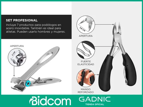 Kit Para Uñas Gadnic Acero Inoxidable Para Manicura Pedicura