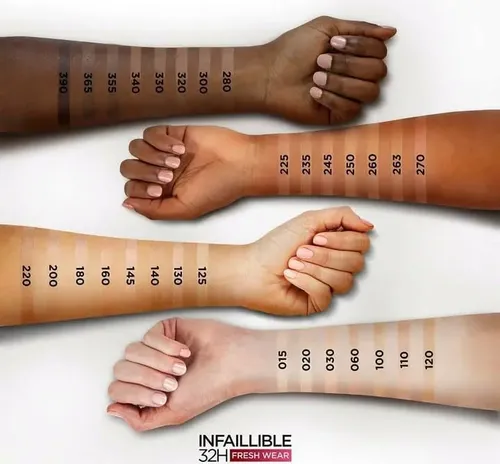 Base de maquillaje líquida L’Oréal Paris Infallible 32 Hour Fresh Wear Foundation Base de Maquillaje Líquida de Alta Cobertura y Larga Duración Infallible 32h Freshwear de L’óreal Paris tono 140…