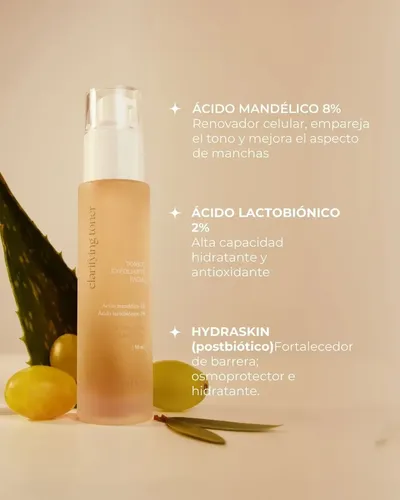 Tónico Kosmos Despigmentante con Ácido Mandélico y Lactobiónico para Manchas y Oleosidad 50 mL