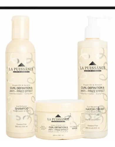 Kit Linea Rulos Shampoo+ Mascara+ Crema Peinar La Puissance