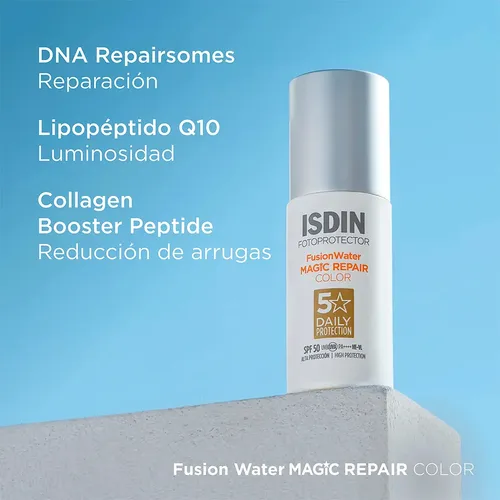 Fotoprotector Isdin Spf50 Fusion Water Magic Repair Color