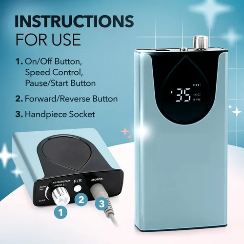 Taladro De Uñas Profesional – Lima De Uñas Con Motor Sin