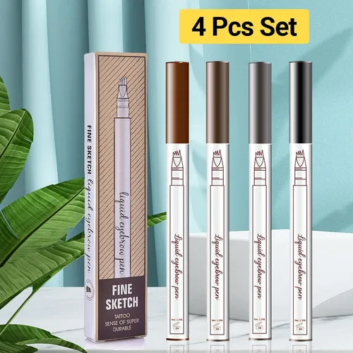 Lápiz De Cejas Bingbrush 4 Puntos Impermeable Con