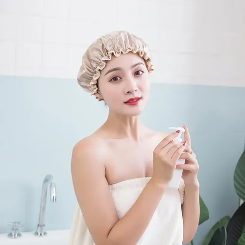 4 Unidades De Gorros De Baño Doble Capa Impermeables Para Du