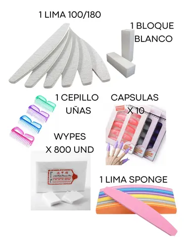 Lima X 25 Unidades 100 180 Esculpidas Gel Manicuria Calidad