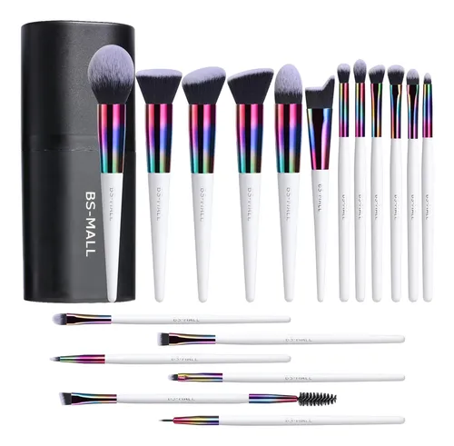 Set De Brochas De Maquillaje Bs-mall 18 Unidades E-white