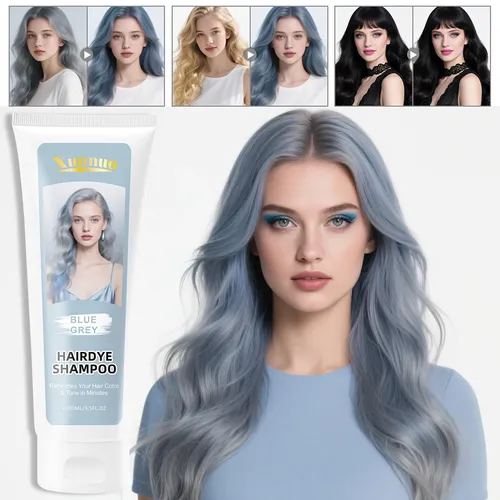 Shampoo Tinte Gris Azul: Fija Y Neutraliza, Moda Duradero