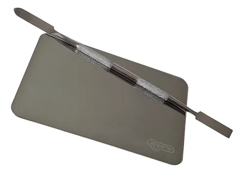 Paleta Mezcladora Y Espátula Maquillaje Acero Inoxidable