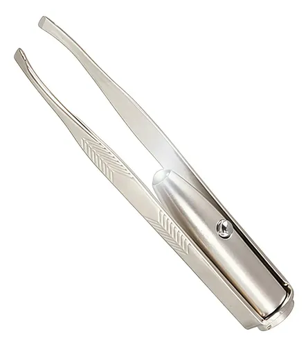 Hpinza De Cejas Curva Con Luz Led Belmira De Acero Inoxidabl