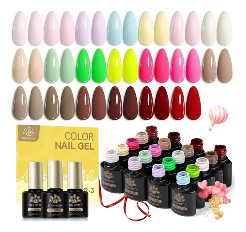 Set De Gel De Uñas Born Pretty 23 Piezas (base Y Top Coat)