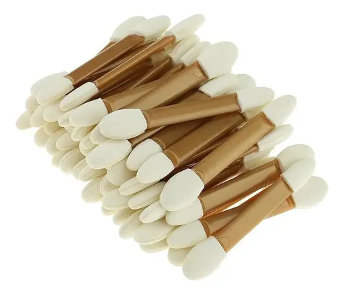 For 50 Pcs Ojos Delineador De Ojos Cepillo Esponja Aplicador