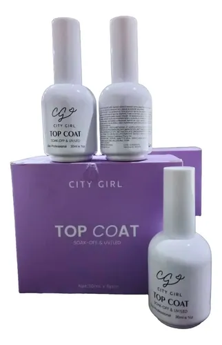 City Girl Esmalte Top Coat Gel Uv/led Semipermanente 30ml