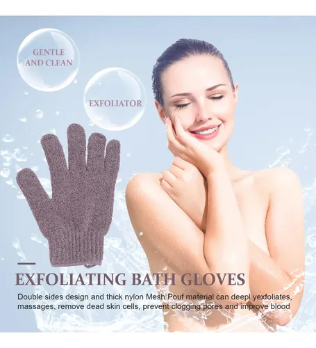 1 Par De Guantes Exfoliantes Corporales Cinco Dedos