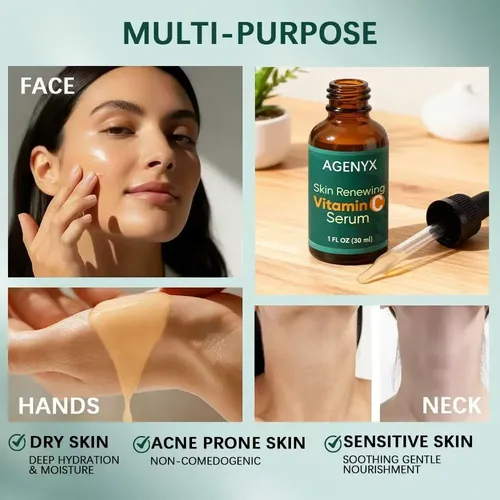 Agenyx Vitamin C Serum For Face With Hyaluronic Acid,