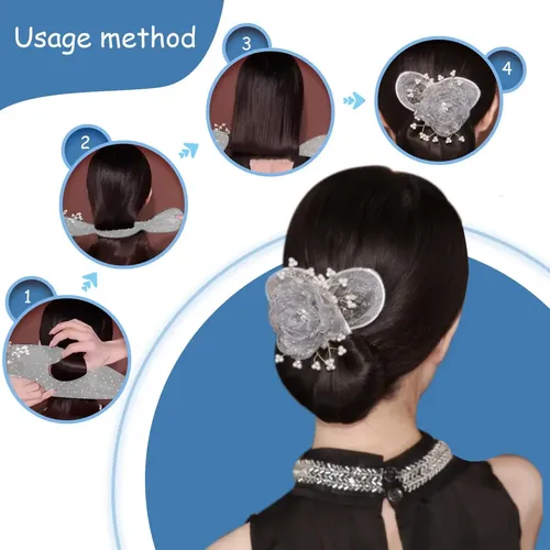 Accesorios Para Moño De Cabello, Flores De Seda