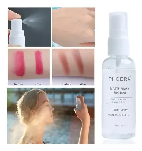 Spray Fijador Xl24hs Primer Maquillaje Efecto Mate Importado
