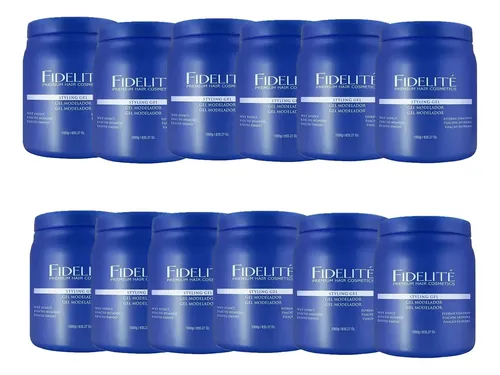 Efecto Humedo Gel 1kg Fidelite Set X12 Fijacion Extrema 12c