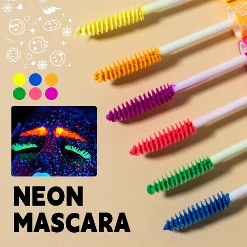 Uratm Set 6 Máscara Pestañas Color Fluorescente Agua Resiste 6pcs