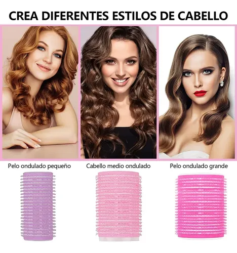 Rizador De Pelo Colorido, Tubos De Plástico Autoadhesivos, 3