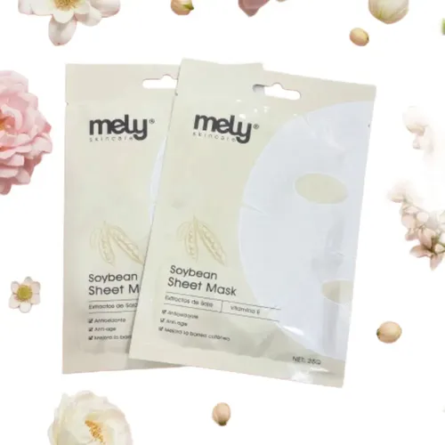 Mascarilla Mely Tela Extractos De Soja Hidrata Viral Premium