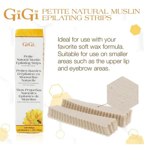 Gigi Petite Tiras De Muselina Natural Para Depilación 100