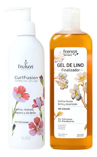 Frenzzi Gel Finalizador De Lino + Crema D/p Curl Fusión – 3c