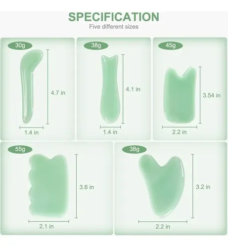 Airogym Set De Masaje Gua Sha 5 Piezas Verde – Terapia
