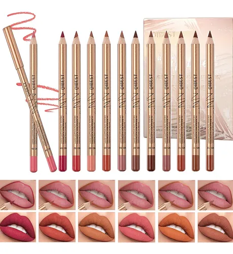 Denestup Set 12 Lápices Delineador Labial Mate Waterproof