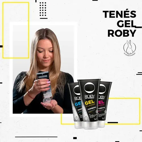 Gel Fijador Para Cabello Normal Efecto Natural Roby 150 Gr