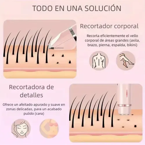 Depiladora Eléctrica Femenina 2 En 1 Recargable