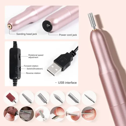 Kit Uñas Acrílicas Profesional Con Luz Uv Blanco Nude
