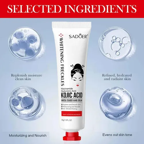 Crema De Manos Con Ácido Kójico Sadoer, Blanqueadora Con Áci
