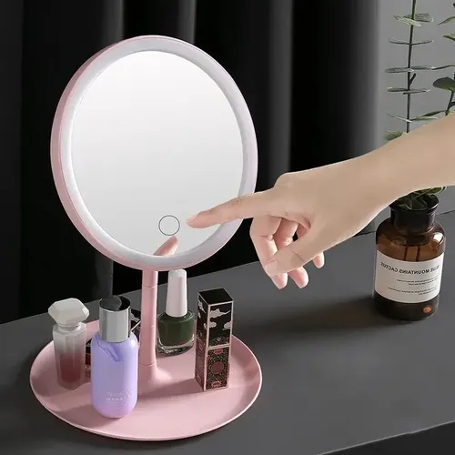 Espejo de Maquillaje Círculo Luz LED Beautifull 3 Temperaturas USB 30cm