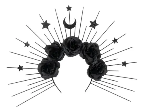 Diadema Gótica Con Forma De Sol Y Luna Para Fiesta De Disfra