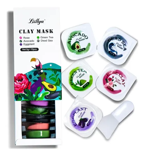 Set De 10 Mascarillas Faciales De Barro Liillya 50g Viaje