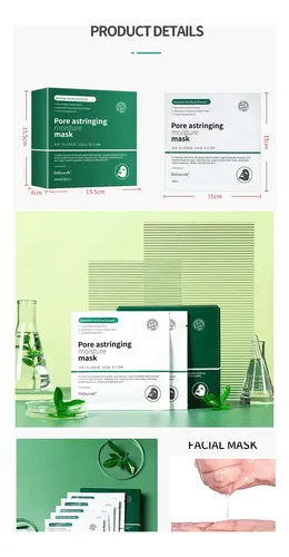 Set Mascarilla Poro Astringente Hidratante Deleventh X10 Und Todo Tipo De Piel