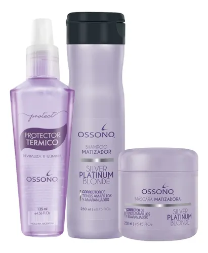 Kit Matizador Silver Blonde + Protector Térmico De Ossono