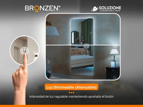 Espejo Premium Vertical Luz Led Trasera 60 X 165 Cm