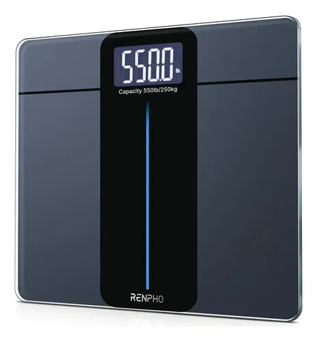 Renpho Báscula Digital De Baño De Alta Capacidad 250kg Negro Oscuro