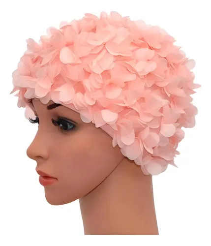 Gorro De Baño Vintage Medifier Rosa Estilo Retro Para