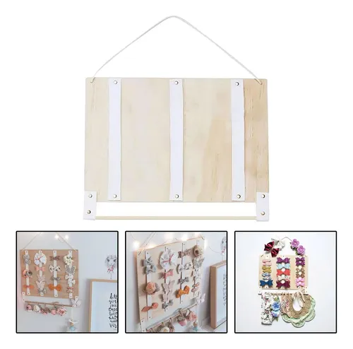 Soporte De Lazo Para El Cabello Organizador Cintas Blanco