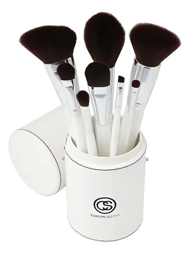 Set Brochas Maquillaje Coastal Scents Creme de la Creme 8 Piezas Cerdas Sintéticas Blanco